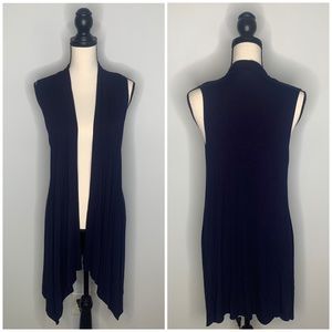 Azules navy duster vest sleeveless cardigan